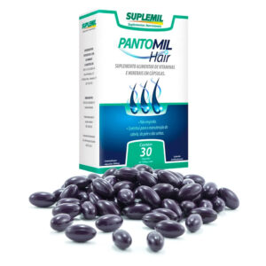 PantoMil Hair – Suplemento Alimentar de Vitaminas e Minerais para cabelo, pele e unhas. c/30