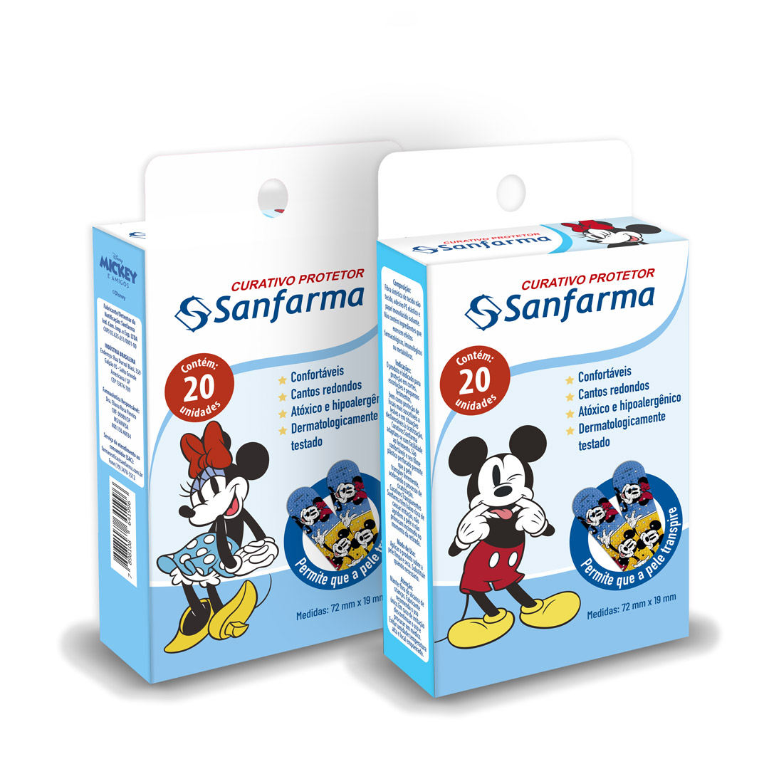 Curativo Mickey e Minnie 20 unidades
