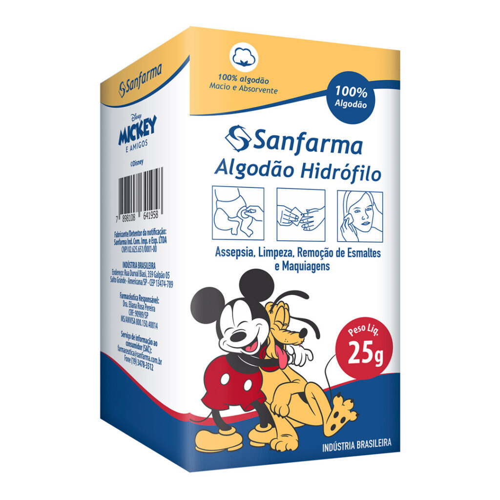 Algodão Hidrófilo 25g Mickey